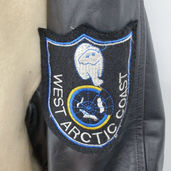 Vintage Porsha Winer West Arctic Coast Varsity Coat Jacket Large Polar Bear 90s - Picture 12 of 16